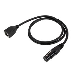                             
                        DMX Signal Cable - XLR5 Female to RJ45 Female - 1m