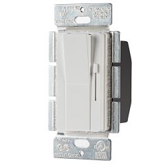 Single-Pole Switch and Slide LED Dimmer - 120V - White - Single