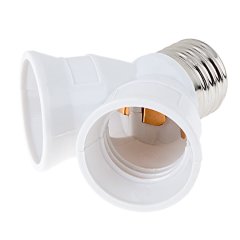 Dual E27 Base to E27 Base Socket Adapter