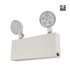 New York City Approved LED Dual-Head Emergency Light - Battery Backup - Adjustable Light Heads