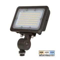 30W LED Flood Light - Selectable CCT - Knuckle Mount - 100W MH Equivalent - 3,900 Lumens - 3000K / 4000K / 5000K