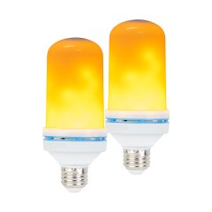 4.5 Watt LED Flicker Flame Bulb - E26 / E27 Base - 2-Pack