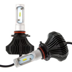 LED Headlight Kit - H10 LED Fanless Headlight Conversion Kit with Compact Heat Sink