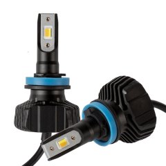 H9/H11 Dual-Color LED Headlight Conversion Kit w/ Fog Light Function - White/Yellow - 9,000 Lumens - Fanless