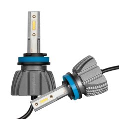 H11 LED Headlight Bulbs with Internal Driver - Fanless - 6500K - 4,400 Lumens/Set