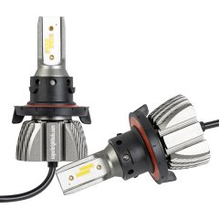 H13 / 9008 LED Headlight Conversion Kit - Fanless - Internal Driver - 4,400 Lumens/Set - 6500K