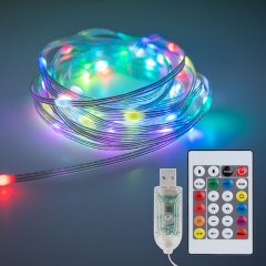 RGB Color Changing LED Light Strips - App Control - Waterproof - Plug and Play - Included Remote - 5m / 10m                             
                        