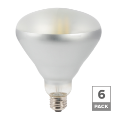 BR40D LED Bulb - 65W Equivalent - Dimmable Glass Filament Flood Light Bulb - 750 Lumens - Natural White - 6 Pack