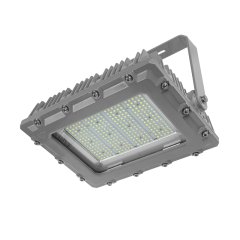 200W LED Explosion Proof Light - Class 1 Division 2 Hazardous Location Lighting - Yoke Mount - 22,000 Lumens - Gray