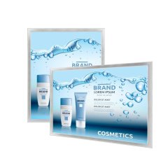 22in x 28in - Ultra Thin LED Light Box with Custom Printed Luxart® Graphic - Silver Aluminum Snap Open Frame
