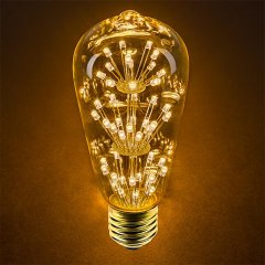 LED Fireworks Bulb - ST18 Decorative Fireworks LED Bulb - 40W Equivalent - Dimmable - 120 Lumens