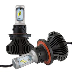 LED Headlight Kit - H13 LED Fanless Headlight Conversion Kit with Compact Heat Sink