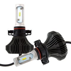 H16-EU / 5202 LED Fanless Headlight/Fog Light Conversion Kit with Compact Heat Sink - 4,000 Lumens/Set - Cool White