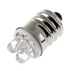 E12 LED bulb - 3 LED - Cool White - 18 Lumens