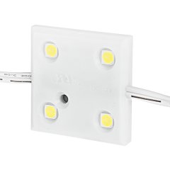 Single Color LED Module - Square Constant Current Module with 4 SMD LEDs - 75 Lumens/Module