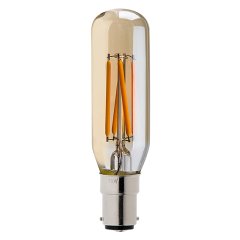 LED Vintage Light Bulb - Radio Style T8 LED Bulb w/ Gold Tint - Filament LED - Dimmable