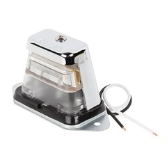 4" Universal LED License Plate Light - Narrow Beam LEDs - Chrome Housing - Pigtail Connection - Natural White