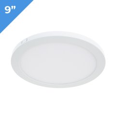                             9" LED 18W Flush Mount Ceiling Downlight with White Magnetic Trim - Dimmable - 1,440 Lumens - 3000K / 4000K
                        