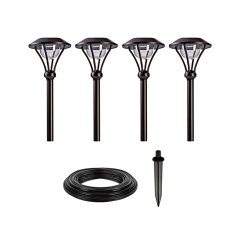 LED Landscape Lighting Expansion Kit - (4) 2W Mini Post Top Path Light