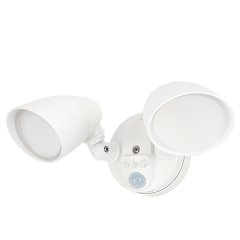 20W Integrated LED Motion Sensor Light - 1,800 Lumens - Adjustable 2 Head Security Light - 4000K