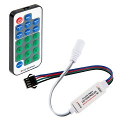 Single Color Mini LED Controller with Dynamic Modes - RF Remote - DC5V ~24V, MCBRF-12A