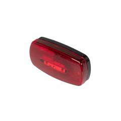 Optronics LED Clearance or Side Marker Light With Reflector - 1 LED - Black Base - Amber / Red