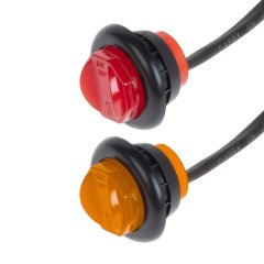 Optronics GloLight Uni-Light Mini LED Clearance or Side Marker Light with Grommet - 3/4" Round - Amber / Red