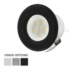 0.25W Round Mini LED Step Lights - Plastic Trim - 3000K / 4500K