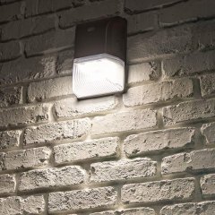 20W Mini LED Wall Pack with Integrated Photocell - 2,500 Lumens - 70W Metal Halide Equivalent - 3000K/4000K/5000K - Warm White