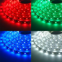 RGBW LED Strip Lights - 12V LED Tape Light w/ White and Multicolor LEDs - 245 Lumens/ft. - RGB+Natural White