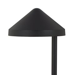 Landscape LED Path Lights w/ Offset Cone Shade - 3 Watt: Close Up Profile View