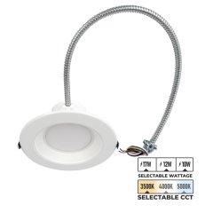 MaxLite 6" LED Recessed Universal Downlight - Selectable CCT and Wattage - Dimmable - Up To 1,700 Lumens - 3000K / 3500K / 4000K - 10W / 12W / 17W