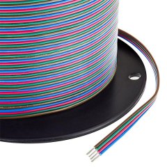 22 Gauge Wire - Four Conductor RGB Power Wire,