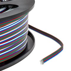 22 Gauge Wire - Five Conductor RGB+W Power Wire