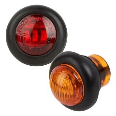 Mini LED Clearance and Side Marker Light - Submersible - 3/4" Round - 3 LEDs