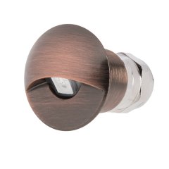 RGB Recessed LED Step Light - 1 Watt -  Bronze Eyelid Deck Light