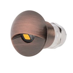 Recessed LED Step Light - Stainless Steel - Bronze Eyelid Deck Light - 3000K / 4000K / 6500K