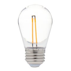 S14 Vintage LED Light Bulb - White LED Dual Filament Bulb - 15W Equivalent - 120 Lumens