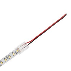 4&quot; Solderless Clamp-On Pigtail Adaptor - 10mm Single Color LED Strip Lights