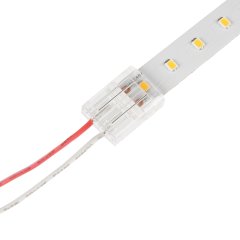 Solderless Clamp-On LED Strip Connector - 12mm Single Color LED Strip Lights - 22 AWG