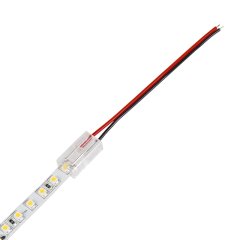 4&quot; Solderless Clamp-On Pigtail Adaptor - 8mm Single Color LED Strip Lights