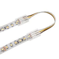 4&amp;quot; Solderless Clamp-On Jumper Connector - 10mm Tunable White LED Strip Lights