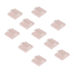 8mm LED Strip Light Mounting Clips With Adhesive Backing - 10 Pack