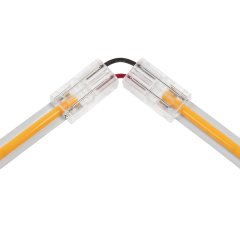 Solderless Clamp-On Left / Right ‘L’ Wire Connector - 8mm COB LED Strip Lights