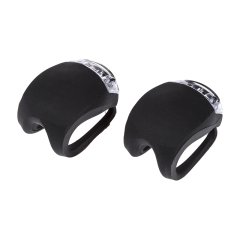 2 LED Silicone Bicycle Light - Pair - Black Housing