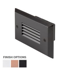 120V LED Step Light - Louvered Faceplate - Bronze / Copper / White - 3000K / 4500K - Single / 6-Pack