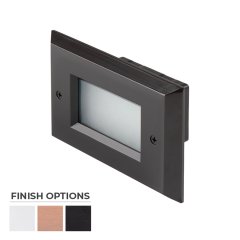 120V LED Step Light - Windowed Faceplate - Bronze / Copper / White - 3000K / 4500K - Single / 6-Pack