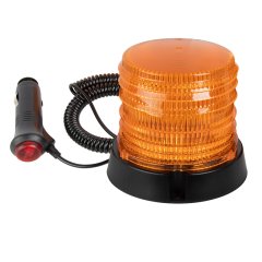 4-1/2” Amber LED Strobe Light Beacon - Magnetic Surface Mount - 12V Plug