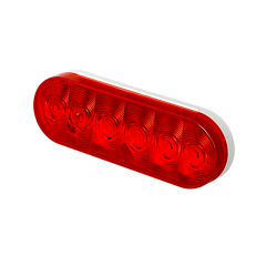 Optronics LED Trailer Tail Light - Stop / Turn / Tail - Submersible - 6 LEDs - Oval - Red