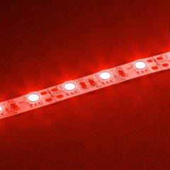 5m Single Color LED Strip Light - Radiant Series LED Tape Light - 12V/24V - IP20 - Red - 196.9in (16.40ft)
